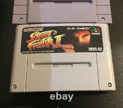 Super Nintendo SNES System Console with Mario World + Famicon Street Fighter 2