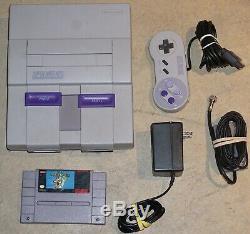 Super Nintendo SNES System Console with Mario World GREAT SHAPE 2 Controllers