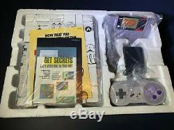 Super Nintendo SNES System Game Console Zelda Bundle Open Box