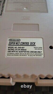 Super Nintendo SNES US Console VERY GOOD COND Complete + 2 Controllers RARE