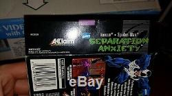 Super Nintendo SNES Venom & Spider-Man Separation Anxiety Game Box RARE CIB