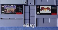 Super Nintendo SNES Video Game Console Bundle, 2 Controllers & 6 Games AD 29 etc