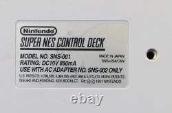 Super Nintendo SNES Video Game Console Bundle (Nintendo OEM) + 2 Games Tested