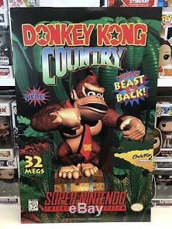 Super Nintendo SNES Vintage 1994 DONKEY KONG COUNTRY Video Game Marketing Poster