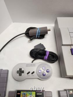 Super Nintendo-SNES With One Controller and Four games