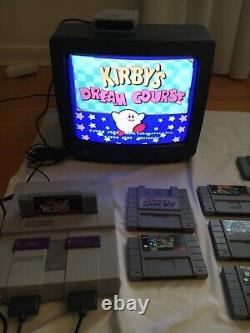 Super Nintendo (SNES) With TV and Super Scope plus 9 game (1 reproduction game)