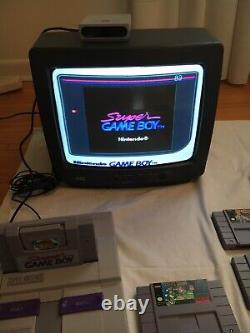 Super Nintendo (SNES) With TV and Super Scope plus 9 game (1 reproduction game)