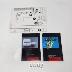 Super Nintendo SNES in Box with Manual, OEM Controller & Super Mario World TESTED
