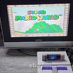 Super Nintendo SNES in Box with Manual, OEM Controller & Super Mario World TESTED