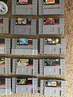 Super Nintendo SNES system console with 18 games, 2 Controllers lot (Marvel, DC)