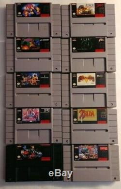 Super Nintendo SNES video game lot-10 games-Uncommon Titles! Shadowrun, Zelda, e