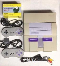 Super Nintendo SNES with 2 Controllers and Cables Cleaned and Tested