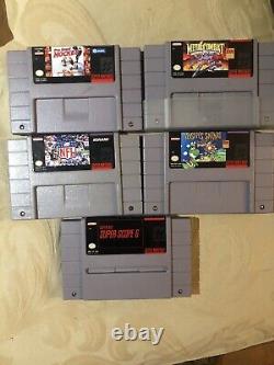 Super Nintendo SNS-001 Console & Super Scope 6 with 5 Games Tested Bundle SNES