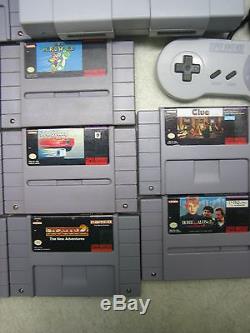 Super Nintendo Snes Console Bundle Lot 13 Games 2 Controllers Super Mario World