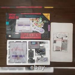 Super Nintendo Snes Console System Complete In Box CIB MARIO SET RARE