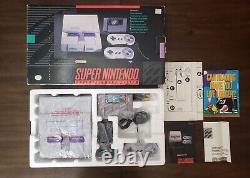 Super Nintendo Snes Console System Complete In Box CIB Super Mario World RARE