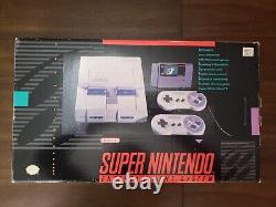 Super Nintendo Snes Console System Complete In Box CIB Super Mario World RARE