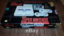 Super Nintendo Snes Console System Super Set W Smw Boxed W Manuals, 1 Cntrl Vg+