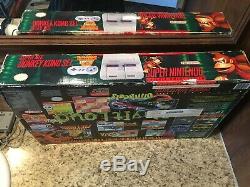 Super Nintendo Snes Donkey Kong Country BOX Set CIB Console Game include