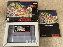 Super Nintendo Snes Pocky & Rocky Ntsc Boxed Complete