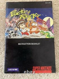 Super Nintendo Snes Pocky & Rocky Ntsc Boxed Complete