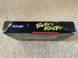 Super Nintendo Snes Pocky & Rocky Ntsc Boxed Complete