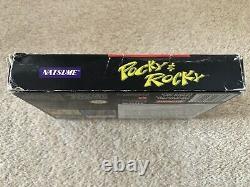 Super Nintendo Snes Pocky & Rocky Ntsc Boxed Complete