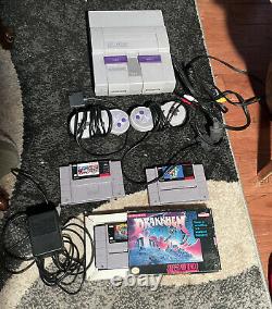 Super Nintendo Snes system complete 3 Games Super Mario World Working Tested