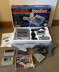 Super Nintendo Starwing Boxed Console Bundle Street fighter 2 Scope & GAMES SNES