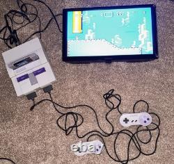 Super Nintendo Super Mario Super Set SNES Console In Box With 7 Games TESTED