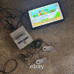 Super Nintendo Super Mario Super Set SNES Console In Box With 7 Games TESTED