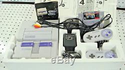 Super Nintendo Super Set with Box, Console, 2 Controllers, 1 Game Original SNES