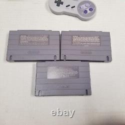 Super Nintendo System Bundle Console SNES controllers games Mario Kong MK TESTED
