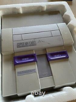 Super Nintendo System Console Complete Box SNES with Zelda Bundle