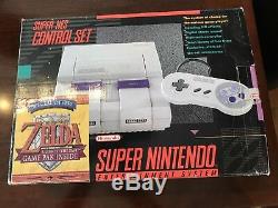 Super Nintendo System Console Complete with Box SNES #SNZ1 with Zelda Bundle