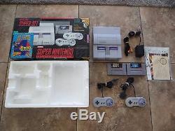 Super Nintendo System SNES Set with Mario World & All-Stars Bundle in Box console