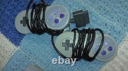 Super Nintendo System Tested Working with 2 controllers SNES Console NTSC USA
