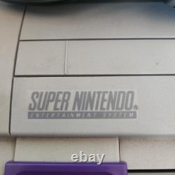 Super Nintendo VTG SNES Console Bundle 2 Controllers & 4 Games Tested & Working