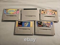 Super Nintendo console 4 Games Mario World Bomberman SNES Bundle