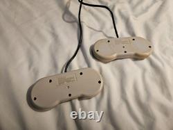 Super Nintendo console 4 Games Mario World Bomberman SNES Bundle