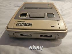 Super Nintendo console 4 Games Mario World Bomberman SNES Bundle