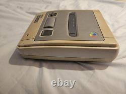 Super Nintendo console 4 Games Mario World Bomberman SNES Bundle