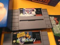 Super Nintendo system SNES with 8 games Sports