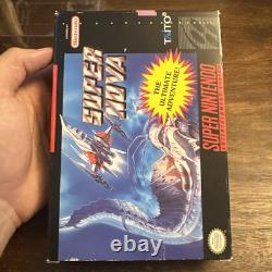 Super Nova (Super Nintendo SNES) Complete W Poster Authentic Super Clean