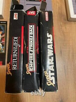 Super Star Wars Empire Strikes Back Return Jedi Super Nintendo SNES Boxed Box