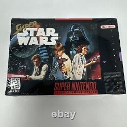 Super Star Wars Nintendo SNES 1992 New Factory SEALED Clean Mint? HANGTAB