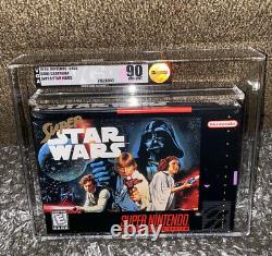 Super Star Wars VGA 90 GOLD! SNES V-SEAM RARE MINT BLACK LABEL! Super Nintendo