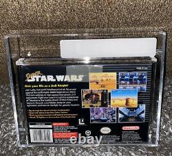 Super Star Wars VGA 90 GOLD! SNES V-SEAM RARE MINT BLACK LABEL! Super Nintendo