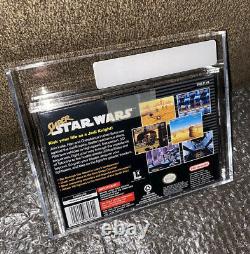 Super Star Wars VGA 90 GOLD! SNES V-SEAM RARE MINT BLACK LABEL! Super Nintendo