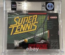 Super Tennis Super Nintendo SNES Sealed Graded Wata 8.0 A+ 1st Print NEW HOLDER